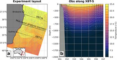 Impact of assimilating repeated subsurface temperature transects on state estimates of a western boundary current